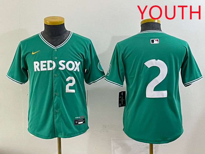 Youth 2025 Boston Red Sox #2 No Name Dark Green Joint Name Nike MLB Jersey style 14->youth mlb jersey->Youth Jersey